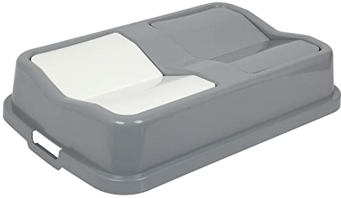 Jolie Max Double Rubbish Waste Bin Lid. 100L Butterfly Replacement Lids. Only Lid. (White & Grey)