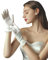 Hoseirty Kurze Satin-Handschuhe für Damen, Hochzeitshandschuhe für Braut, Handgelenklänge, Opernparty, dehnbare Handschuhe, Elfenbein 05, Wrist Length