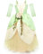 IMEKIS Mädchen Fee Tiana Kleid Prinzessin Frosch Kostüm Fancy Halloween Cosplay Verkleidung Weihnachten Karneval Festkleid mit Zauberstab Stirnband Kinder Märchen Geburtstag Party Outfit 6-7 Jahre