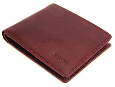 Generisch Giudi Herren-Geldbörse Rindsleder Mittelgroß Bordeaux