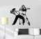 HEBIQUAN Wandtattoo aus Vinyl, Paar, tanzender Tänzer, Hip-Hop, Teenager-Zimmer, Street Dance, Wandtattoo, Teenager-Schlafzimmer-Dekoration, schwarz, 44 x 42 cm