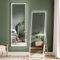 Dripex LED Full Length Floor Standing Mirror, 140x50CM Wall Mounted Mirror with Dimming & 3 Color Lighting for Bedroom (White Frame)