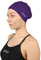 DRUNA Gorro de Natación Silicona para Cabellos Largos, Silicone Cap, Gorro para Piscina, Swimming Cap (Violeta)