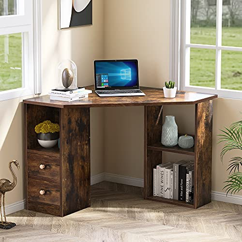 BTM L-Computer Desk Corner Computer Desk with Large Storage Space Study Desk Laptop Table for Home Office