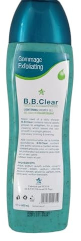 BB CLEAR, GEL DE DOUCHE GOMMANT ET ÉCLAIRCISSANT 600ML