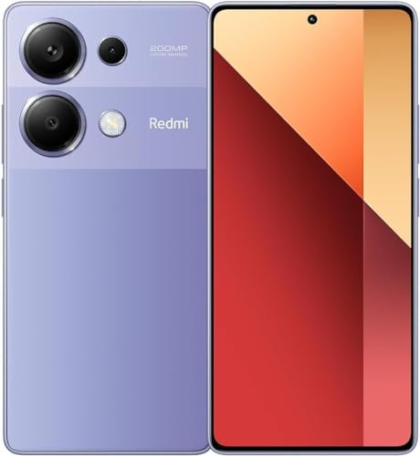Xiaomi Redmi Note 13 Pro (lavanda púrpura 12 GB de RAM, almacenamiento 512) - Cámara ultra clara de 200 MP con OIS | Pantalla FHD + AMOLED de 120 Hz | Visualización inmersiva con biseles ultrafinos |