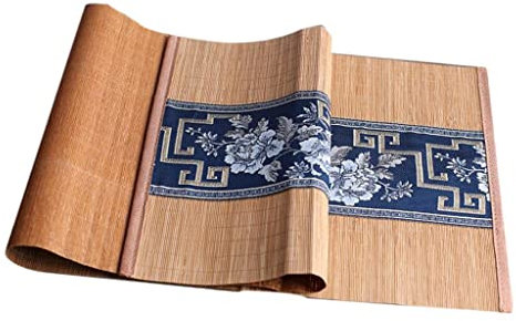 Orientalische Lamellen-Tischsets, Tee-Tischläufer, Vorhang, Hotelsalon-Dekor, Braun, 30 x 60 cm