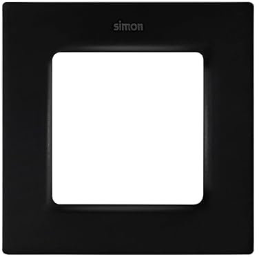 SIMON - Marco de Pared, 1 Elemento, Serie 82 Concept, Compatible con Series de Mecanismos Simon 75, 31, 82 y 88, Apto para Interiores, Fácil de Montar, Efecto Mate Antihuellas, Color Negro