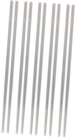 Cabilock 10 Piezas palillos acero inoxidable 304 palillos chinos palillos coreanos metal talheres aco inocidavel mostrada cubiertos infantiles cubiertos para el hogar palillos ligeros