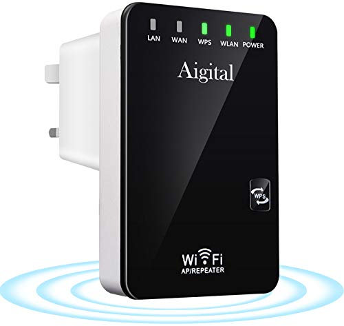 NETVIP WiFi Repeater for Home Outside WiFi Range Extender 300Mbps 2.4GHz,AP/Router/Repeater Mode with Ethernet Port Long Range Amplifier Mini WiFi Repeater Universal Comply with 802.11n/g/b