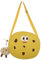 Luxetoys Cookie Schultertasche Süße Lässige Umhängetasche mit Augen und Anhänger Freizeit-Rucksack für Schüler, Reisen und Wandern (Gelb)