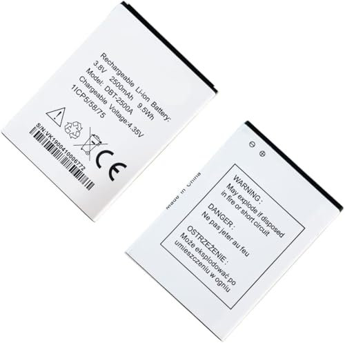 ZIDIOR DBT-2500A Rechargeable Li-ion Battery for Doro 8035 Mobile Phone | High-Capacity 2500mAh Replacement Battery | 3.8V