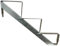 1 escalera de madera, 3 peldaños, altura 53 cm, galvanizado