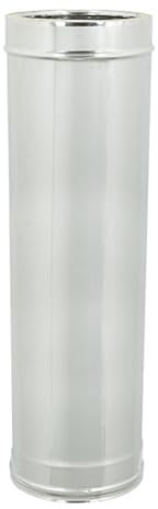 ALLINOX Tubo Coibentato Doppia Parete In Acciaio INOX Con Isolamento Termico Modulo Per Canna Fumaria Camino o Stufa In Tutte le Misure (DN 100/150-50CM)