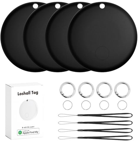 WALLFID Air Tag, Item Finder, Key Finder Kompatibel mit Apple Find My (Nur iOS), Verfolgen Sie Ihre Schlüssel, Geldbörse, Gepäck, Rucksack (4Tag)