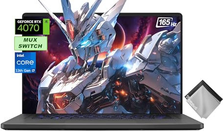 ASUS ROG Zephyrus G16 Gaming Laptop-16 165Hz FHD (1920x1080) -Intel 13th Gen Core i7-13620H-NVIDIA GeForce RTX 4070-Thunderbolt 4-MUX Switch, W/Cloth (32GB RAM | 2TB PCIe SSD)