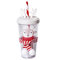 Haowul Tasses De Paille De Noël en Plastique avec Couvercle, Tasse De Glace À Double Paroi, Bouteille D' De Thé À Bulles, Verres Réutilisables, Cadeaux De Noël Mignons