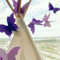 Papiergirlande, Blumen-Girlande, Banner, Hochzeit, Geburtstag, Party, Dekoration, Foto-Requisite, personalisierbar, Girlande, Basteln, Geburtstagsdekoration für Mädchen, 1 Stück, Violett