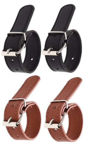 Abaodam 2paare Korbgurte Für Fahrradkörbe Verstellbare Pu-Gurte Abnehmbarer Fahrradkorbgurt Für Vorderer Fahrradkorb Robuste Befestigungsgurte Für Fahrradlenkerkorb