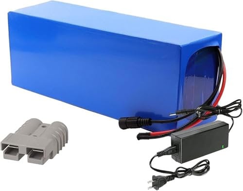 72V 60Ah Lithium Battery, Rechargeable, Customizable Battery, Lithium Battery Pack with Charger and BMS, Anderson Connector, Suitable for 1000W to 5600W Motors