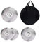 Set di 4 piatti silenziosi di ricambio leggeri con custodia per batteria, 35,6 cm, 40,6 cm, 50,8 cm, per palcoscenico, principianti, sala musica