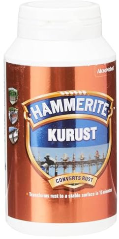 HOCHSTE® Hammerite Kurust Converter, Treatment for Metal, Iron & Steel, Anti-Corrosion Primer Base Coat, Stops Spreading, Creates Paintable Surface, Tools & Furniture, 90ml