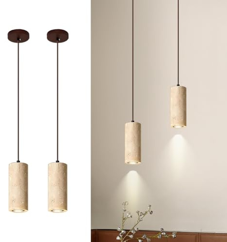 NOCHX Japanische Wabi Sabi Stil Höhle Stein Pendelleuchte G9 Basis Nordic Kreative Höhenverstellbare Restaurant Lichtbar Kronleuchter Schlafzimmer Nacht Teezimmer Hängende Leuchte(B combination)