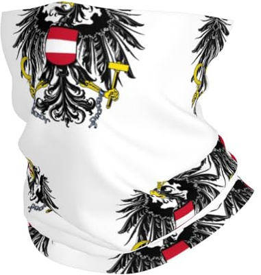 Unisex-Nackenwärmer Leicht Und Schnelltrocknend Multifunktionales Kopftuch Mit Flagge Der Republik Österreich Wiederverwendbare Sturmhaube Für Damen Und Herren Ideal Zum Radfahren Laufen Und Wandern
