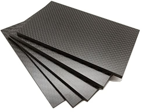 Panneaux en fibre de carbone, 1 panneau composite de 400 mm x 200 d'épaisseur, épaisseur: 0,5, 2, 3, 4(3.0mm plain matte)