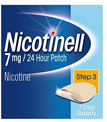 Nicotinell Nicotine 7mg Patch (Pack of 7), Nicotine Patches, Stop Smoking Aid, 24h Craving Control, Step 3 for Light Smokers, Quit Smoking Aid