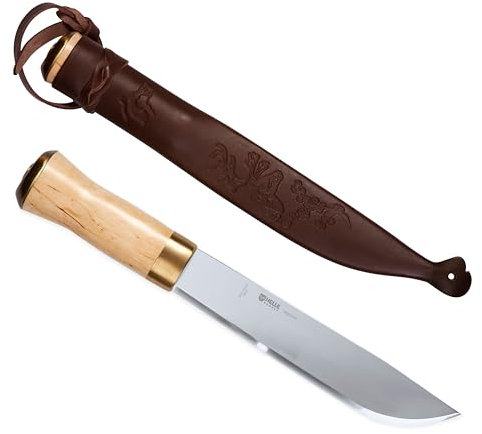 Helle Lappland Sami Camp Coltello - 8.43 inch Blade - Birch Handle