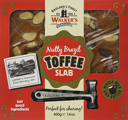 Walkers Nonsuch Brazil Nut Toffee Slab with Hammer, 400 g (Pack of 1)