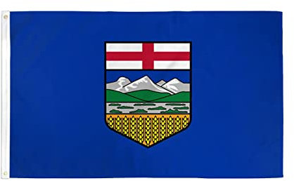 AZ FLAG - Flagge Alberta - 150x90 cm - Alberta Fahne 100% Polyester mit Messing-Ösen - 110g