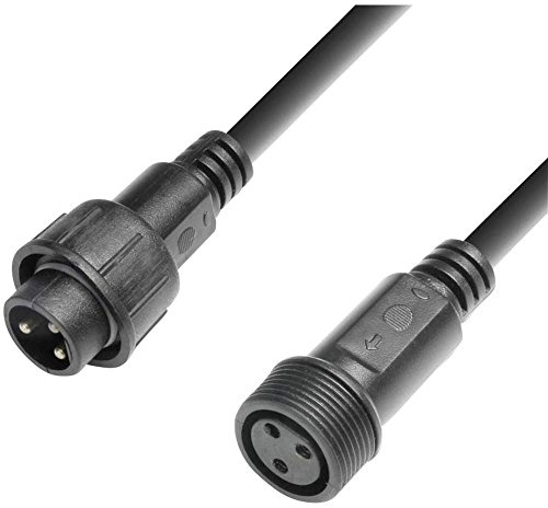 Cameo P EX 003 XLR 3-pol Strom Verlängerungskabel (male auf female) IP65 3 m, schwarz