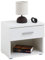 IDIMEX Table de Chevet MAEL, Table de Nuit casier avec 1 tiroir et 1 Niche, en mélaminé Blanc Mat