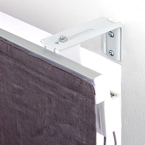 MADECOSTORE Lot de 2 de 2 équerres de Fixations murales Fixes avec déport pour Store - Blanc