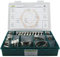 Sortiment A2 Edelstahl Schlauchschellen, Bandbreite 12 mm, Spannbereiche von 12 bis 70 mm, Set mit 45 Teilen inklusive 7 mm Steckschlüsseleinsatz, Material W4 (entspricht V2A)