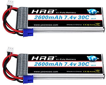 HRB 7.4V 2600mAh 30C batería Lipo EC2 para para Hubsan H501S Quadcopter