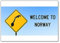 Norwegen Map On Road Schild. KühlschrankmagnetWelcome To Norway