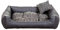 gutekissen® Hundebett aus Ökoleder Hundebett Hundesofa Hundeliege Hundekissen Kunstleder Hundeschlafplatz - Langlebige Materialien und hohe Qualität EKO (S - 65x55, Dunkelgrau)