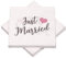 20 Servietten 'Just Married' 33x33 cm - taupe rosa - Hochzeit