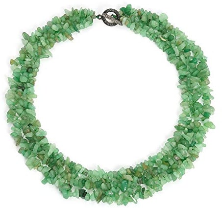 Bling Jewelry Grande Chunky Viola Ametista Rosa Quarzo Nero Onice Blu Lapis Verde Rosa Quarzo Blu Rosso Turchese Gemstone Chips Cluster Multi Strand Dichiarazione Bib Collare Collana Per Donne