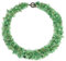 Bling Jewelry Collana Di Dichiarazione A Più Fili Con Frammenti Di Bavaglino A Grappolo Di Avventurina Verde Per Le Donne Chiusura Placcata In Argento