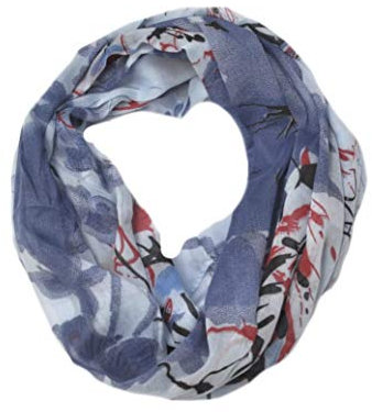 Euly Seide Cotton Loop Schal Loopschal Rundschal Schlauchschal Tuch Tücher Damenschal Traumfänger (Bunt Blau)