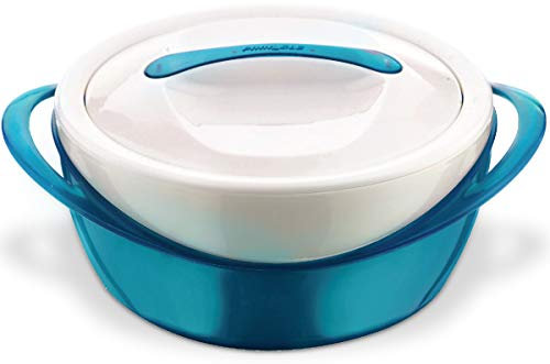 Pinnacle Large Insulated Casserole Dish with Lid 2.6 qt. Elegant Hot Pot Food Warmer/Cooler -Thermal Soup/Salad Serving Bowl Stainless Steel Hot Food Container–Best Gift Set for Moms –Holidays Teal