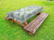ABAKUHAUS Wüste Outdoor-Tischdecke, Kaktus-Blumen Foto, dekorative waschbare Picknick-Tischdecke, 145 x 265 cm, Salbeigrün