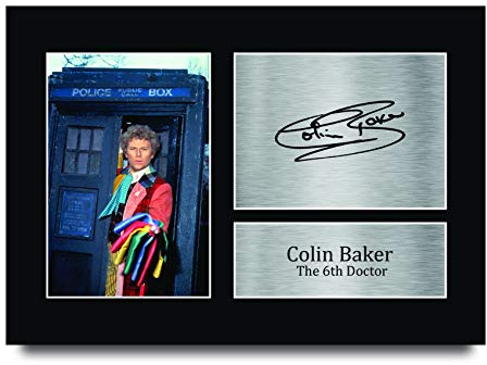 HWC Trading Colin Baker Dr Who Sixth Doctor Gifts gedrucktes Autogramm für TV-Show-Fans – A4