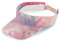 fiebig Juno Visor mit Klettverschuss | One Size Sommercap in vielen Farben aus 100% Baumwolle | Unisex Sommerkappe mit verstellbarem Innenband (One Size, Flieder-Batik)