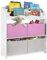 ONVAYA® Kinder-Bücherregal Finn Weiß | Kinderregal mit Boxen | Aufbewahrung von Büchern und Spielzeug | Organizer für Kinderzimmer (Bücherregal Rosa)