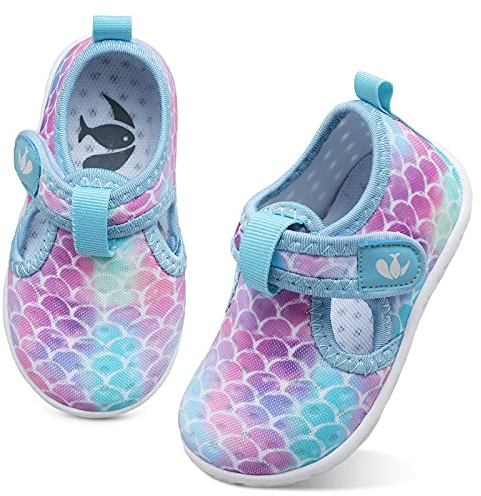 FEETCITY Water Shoes Kids Boys and Girls Aqua Socks Quick Dry Barefoot for Beach Outdoor Sports Toddler 7
